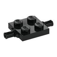 Plate Special 2 x 2 with Wheel Holders (Black)