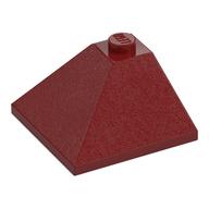 Brick Sloped 33° 3 x 3 Double Convex (Dark Red)