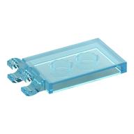 Tile Special 2 x 3 with 2 Clips [Thick Open O Clips] (Trans-Light Blue)