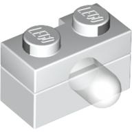 Light Brick 1 x 2 with Single Side Light (White)