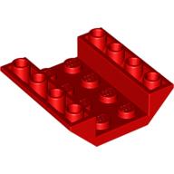 Brick Sloped Inverted 45° 4 x 4 Double with 4 x 2 Recessed (Red)