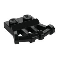 Plate Special 1 x 2 with Angled Handles on Side (Black)