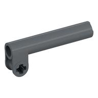 Technic Axle and Pin Connector, Perpendicular with Extension (Flat Silver)