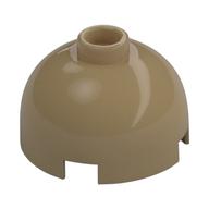 Brick Round 2 x 2 Dome Top, Hollow Stud (Dark Tan)