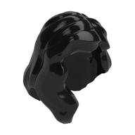 Hair Mid-Length with Part over Front of Right Shoulder (Black)