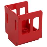 Duplo Train Cabin 3 x 3 x 3 1/2 Large Side Windows [Plain] (Red)