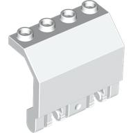 Hinge Panel 2 x 4 x 3 1/3 Locking Dual 2 Fingers (White)