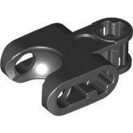 Technic Axle Connector 2 x 3 with Ball Socket, Open Lower Axle Holes (Black)