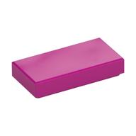 Tile 1 x 2 with Groove (Magenta)
