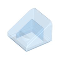 Brick Sloped 30° 1 x 1 x 2/3 (Cheese Slope) (Trans-Medium Blue)