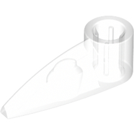 Technic Tooth 1 x 3 with Axle Hole [Rounded Underside] (Trans-Clear)