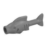 Animal, Fish [Hollow Stud Mouth] (Flat Silver)