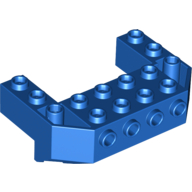 Brick Special, Train Front Sloping Base Wedged with 4 Studs on Front and 2 x 4 Cutout (Blue)