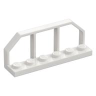 Plate Special 1 x 6 with Train Wagon End Fence (White)