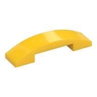 Brick Curved 4 x 1 Double, No Studs (Yellow)