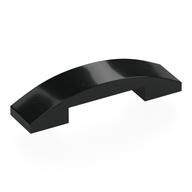 Brick Curved 4 x 1 Double, No Studs (Black)