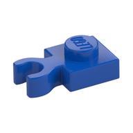Plate Special 1 x 1 with Clip Vertical [Thick Open O Clip] (Blue)