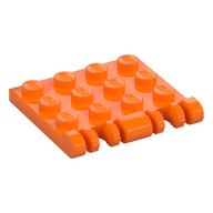 Hinge Plate 3 x 4 Locking Dual 2 Finger, 9 Teeth (Orange)
