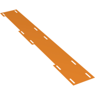Sheet, 4.5 x 31 Rectangle with Ten Rectangular Holes (Orange)