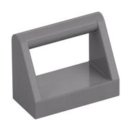 Tile Special 1 x 2 with Handle (Flat Silver)