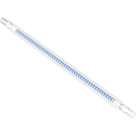 Flexible Ribbed Hose 8mm Ends 19L with Blue Centre Pattern (Trans-Clear)