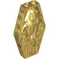 Sarcophagus Lid 2 x 4 x 6 with Mummy Relief [Plain] (Pearl Gold)