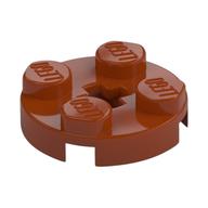 Plate Round 2 x 2 with Axle Hole Type 1 (+ Opening) (Dark Orange)