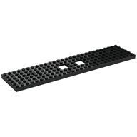 Vehicle Base, Train 6 x 28 with Two 2 x 2 Openings and 3 Round Holes Each End (Black)