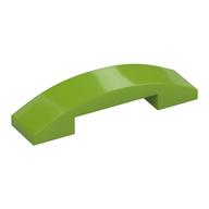 Brick Curved 4 x 1 Double, No Studs (Lime)