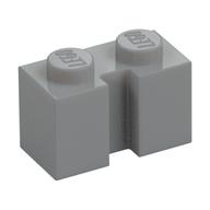 Brick Special 1 x 2 with Groove (Light Bluish Gray)