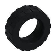 Tyre 17.5 x 6 with Shallow Staggered Treads and Middle Band (Black)