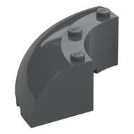 Brick Round Corner 6 x 6 x 2 (Dark Bluish Gray)