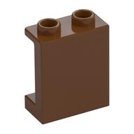 Panel 1 x 2 x 2 [Side Supports / Hollow Studs] (Reddish Brown)