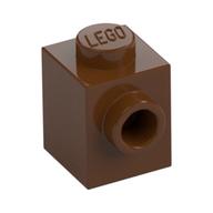Brick Special 1 x 1 with Stud on 1 Side (Reddish Brown)