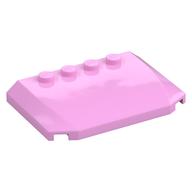 Brick Wedged, Curved Triple 4 x 6 x 2/3 with 4 Studs (Bright Pink)