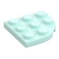 Plate Round Corner 3 x 3 (Light Aqua)