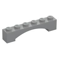 Brick Arch 1 x 6 Raised Arch (Light Bluish Gray)