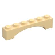 Brick Arch 1 x 6 Raised Arch (Tan)