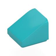 Brick Sloped 30° 1 x 1 x 2/3 (Cheese Slope) (Medium Azure)