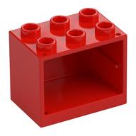 Cupboard 2 x 3 x 2 with Hollow Studs (Red)