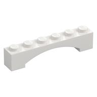 Brick Arch 1 x 6 Raised Arch (White)