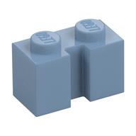 Brick Special 1 x 2 with Groove (Sand Blue)