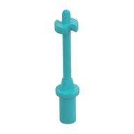 Bar 3L with Handle, Stop Ring and Side Stops (Minifig Ski Pole) (Medium Azure)