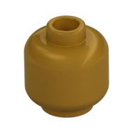 Minifig Head [Plain] [Hollow Stud] (Pearl Gold)