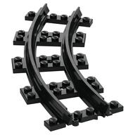 Vehicle Track, Train, Plastic, Narrow, Curve (Black)