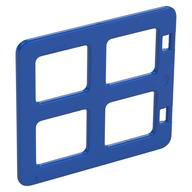 Duplo Door / Window with Four Equal Square Cornered Panes (Blue)