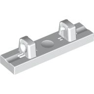 Hinge Tile 1 x 4 Locking Dual 1 Fingers on Top [8 Locking Ridges] (White)