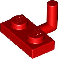 Plate Special 1 x 2 with Bar Up [Horizontal Arm 6mm] (Red)
