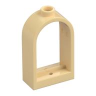 Window 1 x 2 x 2 2/3 with Rounded Top (Tan)