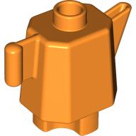 Duplo Teapot / Coffeepot, Indented Base (Orange)